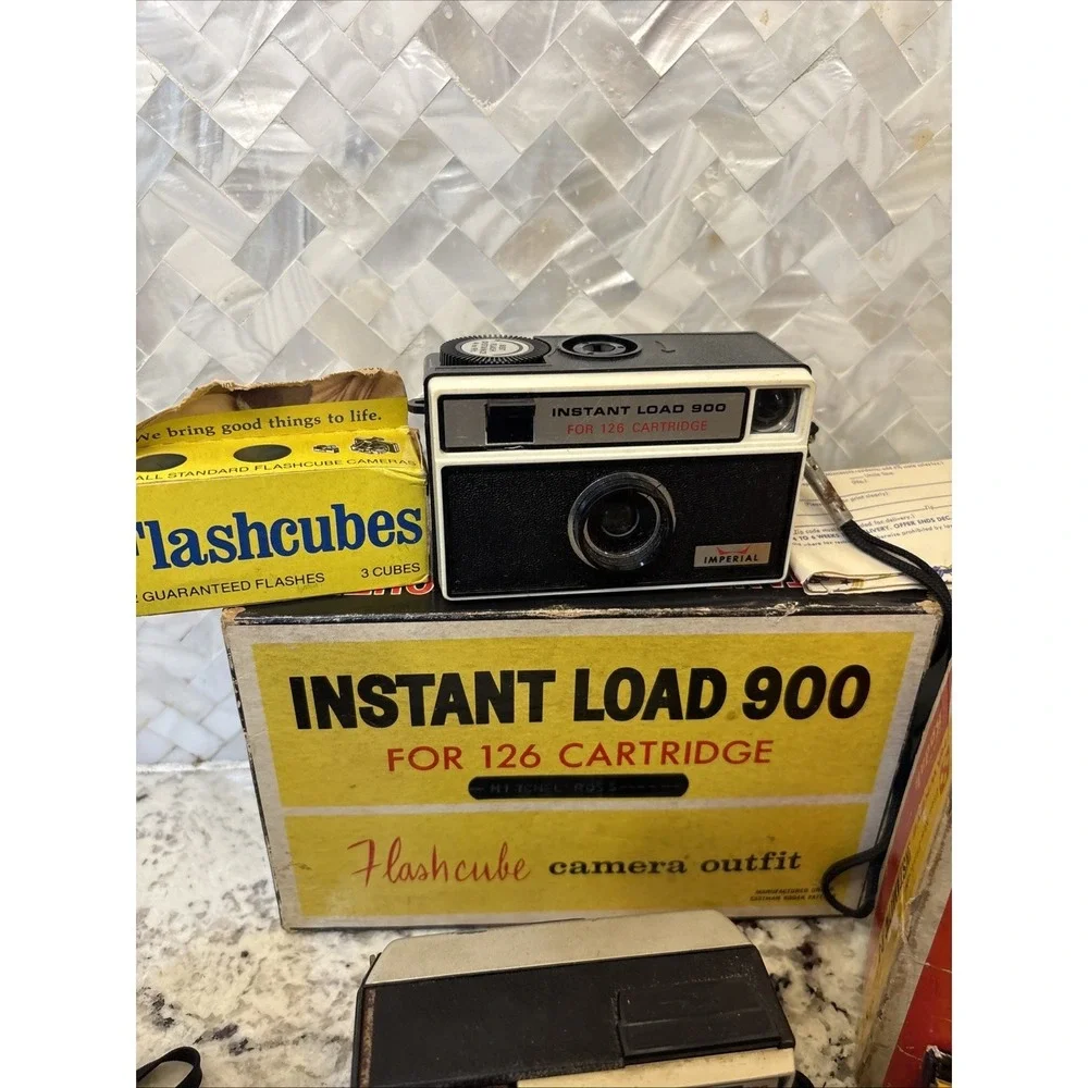 5 Camera Lot Kodak Instant Load 900 Ansco Untested Mixed Lot /PARTS ONLY Display